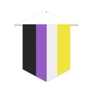 NerdyKeppie Non-Binary Pride Pennant. 