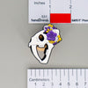 NerdyKeppie Proud to the Bone Sabertooth Tiger Skull Pride Enamel Pins. A Sabertooth Tiger skull pride enamel pin for our Proud to the Bone project, a perfect prehistoric gift for your favorite nerd. This prehistoric pin wears an adorable flower crown!