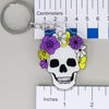 NerdyKeppie-Proud to the Bone Skull Pride Keychain-Non-Binary