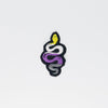 NerdyKeppie's Non-Binary Snake Embroidered Pride Patch are shaped like their namesake and stitched on black duck cloth!