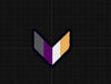 NerdyKeppie's Non-Binary Stackable Pride Chevron Embroidered Pride Patch are stitched on black duck cloth and backed by sturdy vinyl fuse.
