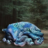 Chromatic Sleeping Kitsune Resin Figurine, Kitsune Figurine, Fox Statue