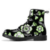 NerdyKeppie Painted Floral Synthetic Leather Agender Pride Boots. 