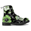 NerdyKeppie Painted Floral Synthetic Leather Agender Pride Boots. 