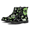 NerdyKeppie Painted Floral Synthetic Leather Agender Pride Boots. 