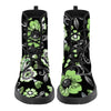 NerdyKeppie Painted Floral Synthetic Leather Agender Pride Boots. 