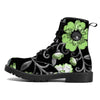 NerdyKeppie Painted Floral Synthetic Leather Agender Pride Boots. 