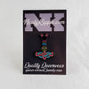 NerdyKeppie Faith & Pride Mjolnir Enamel Pins. A Mjolnir knotwork design for our Faith & Pride enamel pins collection, available in a wide variety of pride flag designs!