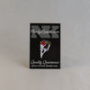 NerdyKeppie Proud to the Bone Crow Skull Pride Enamel Pins. A crow skull pride enamel pin for our Proud to the Bone project, wearing an adorable crown of flowers!