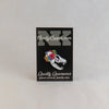 NerdyKeppie Proud to the Bone Fox Skull Pride Enamel Pins. A fox skull pride enamel pin for our Proud to the Bone project, wearing an adorable crown of flowers!