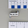 NerdyKeppie Paper Scroll Pronoun Enamel Pin. Our paper scroll pronoun enamel pin is perfect for a tasteful office friendly way to represent your identity.