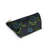 NerdyKeppie Peppers & Clocks Gay Men's Pride Zipper Pouch with T-Bottom. A zippered accessory/makeup bag featuring a t-bottom and a Clocks & Peppers pattern in MLM pride colors. This gay men's pride zipper pouch is fully lined and comes in two sizes.