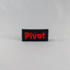 NerdyKeppie's "Pivot" Embroidered Roller Derby Patch are stitched on sturdy rectangular duck cloth and backed with vinyl fuse.