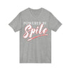 NerdyKeppie "Powered By Spite" V-Neck Tee Shirt. 