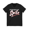 NerdyKeppie "Powered By Spite" V-Neck Tee Shirt. 