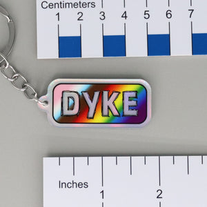 NerdyKeppie-"DYKE" Mirrored Pride Keychain-Progress