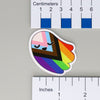 NerdyKeppie L'il Ghosties Pride Sticker. Our Pride ghost stickers measure 3" x 2.5". The vinyl sticker is of a colorful, cute, spoopy ghostie in your choice of pride flags.