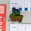 NerdyKeppie Pronouns Rainbow Gay Pride Badge Holder/ID Card Holder. This pride badge holder offers a choice of 6 sets of pronouns. Our badge reel with rainbow pride pronoun choices shows your LGBTQ+ support at work!