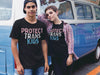 NerdyKeppie "Protect Trans Kids" Unisex Cotton Trans Pride Tee Shirt. 