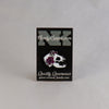 NerdyKeppie Proud to the Bone Bat Skull Pride Enamel Pins. A vampire bat skull pride enamel pin for our Proud to the Bone project, wearing an adorable crown of flowers!