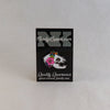NerdyKeppie Proud to the Bone Bat Skull Pride Enamel Pins. A vampire bat skull pride enamel pin for our Proud to the Bone project, wearing an adorable crown of flowers!