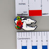 NerdyKeppie Proud to the Bone Cave Bear Skull Pride Enamel Pins. A cave bear skull pride enamel pin for our Proud to the Bone project. This prehistoric pin wears an adorable flower crown & makes a perfect nerd gift!