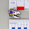 NerdyKeppie Proud to the Bone Dire Wolf Skull Pride Enamel Pins. A Dire Wolf skull pride enamel pin for our Proud to the Bone project. This prehistoric pin is wearing an adorable crown of flowers!