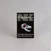 NerdyKeppie Proud to the Bone Fox Skull Pride Enamel Pins. A fox skull pride enamel pin for our Proud to the Bone project, wearing an adorable crown of flowers!