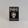NerdyKeppie Proud to the Bone Human Skull Pride Enamel Pins. A human skull pride enamel pin for our Proud to the Bone project, wearing an adorable crown of flowers!