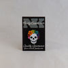 NerdyKeppie Proud to the Bone Human Skull Pride Enamel Pins. A human skull pride enamel pin for our Proud to the Bone project, wearing an adorable crown of flowers!