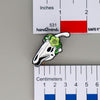 NerdyKeppie Proud to the Bone Parasauralophus Skull Pride Enamel Pins. A Parasauralophus skull pride enamel pin for our Proud to the Bone project. This prehistoric pin is wearing an adorable crown of flowers!