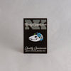 NerdyKeppie Proud to the Bone Possum Skull Pride Enamel Pins. A possum skull pride enamel pin for our Proud to the Bone project, wearing an adorable crown of flowers!