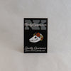 NerdyKeppie Proud to the Bone Possum Skull Pride Enamel Pins. A possum skull pride enamel pin for our Proud to the Bone project, wearing an adorable crown of flowers!