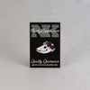 NerdyKeppie Proud to the Bone Possum Skull Pride Enamel Pins. A possum skull pride enamel pin for our Proud to the Bone project, wearing an adorable crown of flowers!