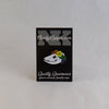 NerdyKeppie Proud to the Bone Possum Skull Pride Enamel Pins. A possum skull pride enamel pin for our Proud to the Bone project, wearing an adorable crown of flowers!
