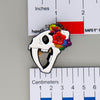NerdyKeppie Proud to the Bone Sabertooth Tiger Skull Pride Enamel Pins. A Sabertooth Tiger skull pride enamel pin for our Proud to the Bone project, a perfect prehistoric gift for your favorite nerd. This prehistoric pin wears an adorable flower crown!