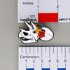 NerdyKeppie Proud to the Bone Triceratops Skull Pride Enamel Pins. A Triceratops skull pride enamel pin for our Proud to the Bone project. This prehistoric pin is wearing an adorable crown of flowers!