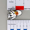NerdyKeppie Proud to the Bone Triceratops Skull Pride Enamel Pins. A Triceratops skull pride enamel pin for our Proud to the Bone project. This prehistoric pin is wearing an adorable crown of flowers!