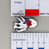 NerdyKeppie Proud to the Bone Triceratops Skull Pride Enamel Pins. A Triceratops skull pride enamel pin for our Proud to the Bone project. This prehistoric pin is wearing an adorable crown of flowers!