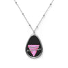 "Publicly Homosexual" Pink Triangle Pride Necklace