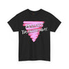 NerdyKeppie "Publicly Transsexual" Gay Pride Pink Triangle Tee Shirt. A unisex cotton tee shirt with a "Publicly Transsexual" design on it. This pink triangle tee shirt has a classic fit.
