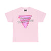 NerdyKeppie "Publicly Transsexual" Gay Pride Pink Triangle Tee Shirt. A unisex cotton tee shirt with a "Publicly Transsexual" design on it. This pink triangle tee shirt has a classic fit.