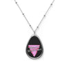 "Publicly Transsexual" Pink Triangle Pride Necklace