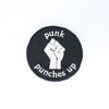 NerdyKeppie's "Punk Punches Up" Embroidered Patch are stitched on black duck cloth and backed by sturdy vinyl fuse.