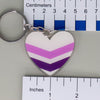 NerdyKeppie-Acrylic Heart Pride Keychain-Queer Chevron