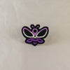 NerdyKeppie's Queer (Purple) Bee Embroidered Pride Patch are shaped like their namesake and stitched on black duck cloth!