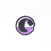 NerdyKeppie's Queer (Purple) Phoenix Embroidered Pride Patch are shaped like their namesake and stitched on black duck cloth!