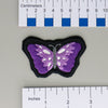NerdyKeppie's Queer (Purple) Psychedelic Butterfly Embroidered Pride Patch are shaped like their namesake and stitched on black duck cloth!
