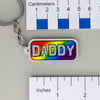 NerdyKeppie-"DADDY" Mirrored Pride Keychain-Rainbow