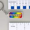NerdyKeppie-"FEMBOY" Mirrored Pride Keychain-Rainbow